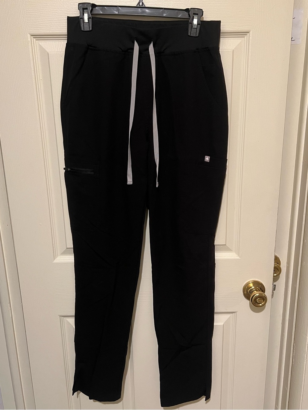 FIGS Women’s High Waisted Yola Skinny Black Scrub Pants